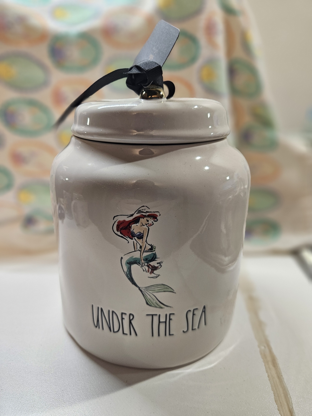 NWT Rae Dunn DISNEY Ceramic 'Under The Sea' Little Mermaid Ariel Canister